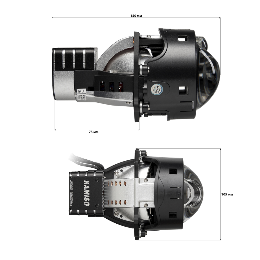Комплект світлодіодних лінз Kamiso (Aozoom) AAPD10-02 Bi-LED LASER 5500K GEN4 51/69W
