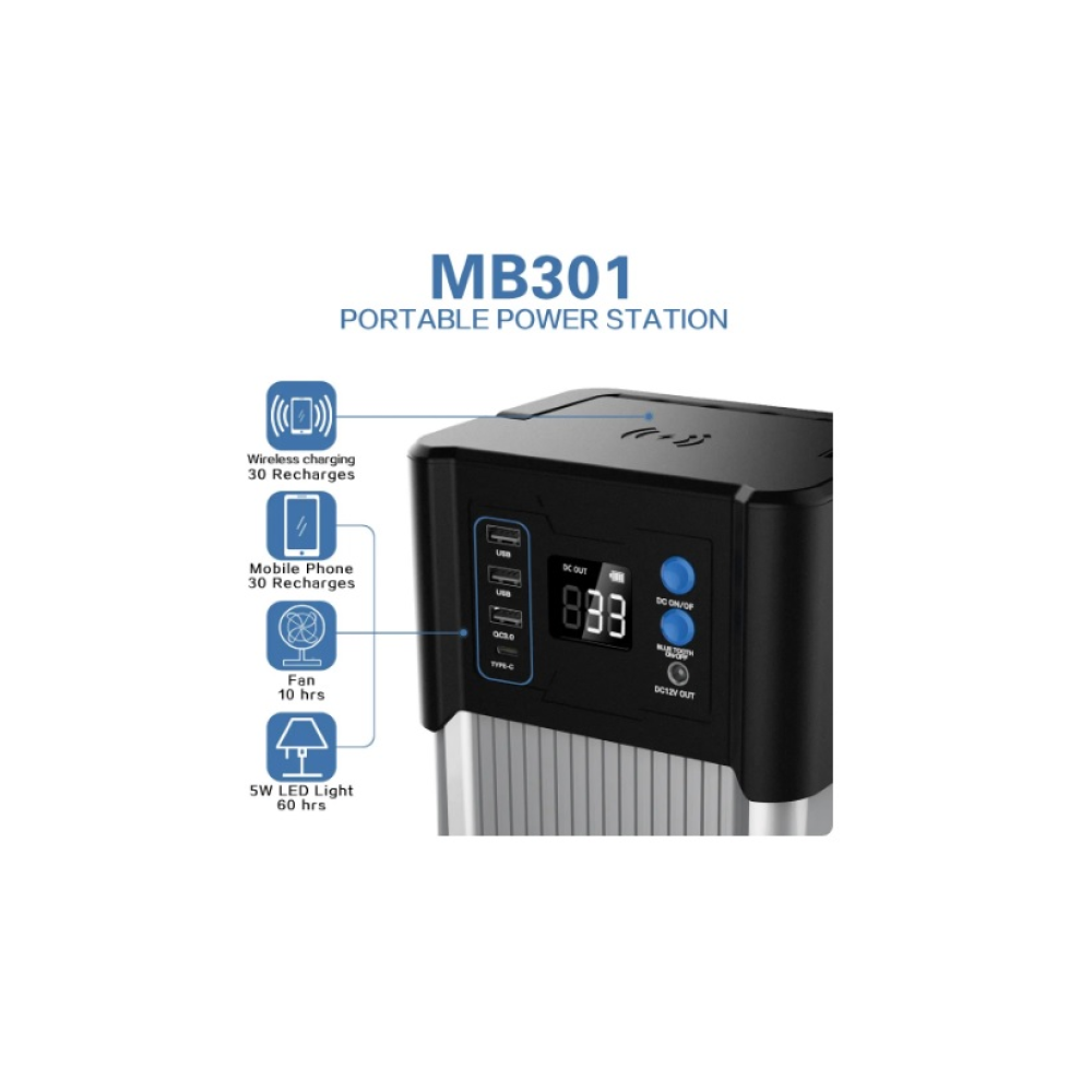 Портативна зарядна станція, домашня електростанція MB301 Power Station (82500 mAh)