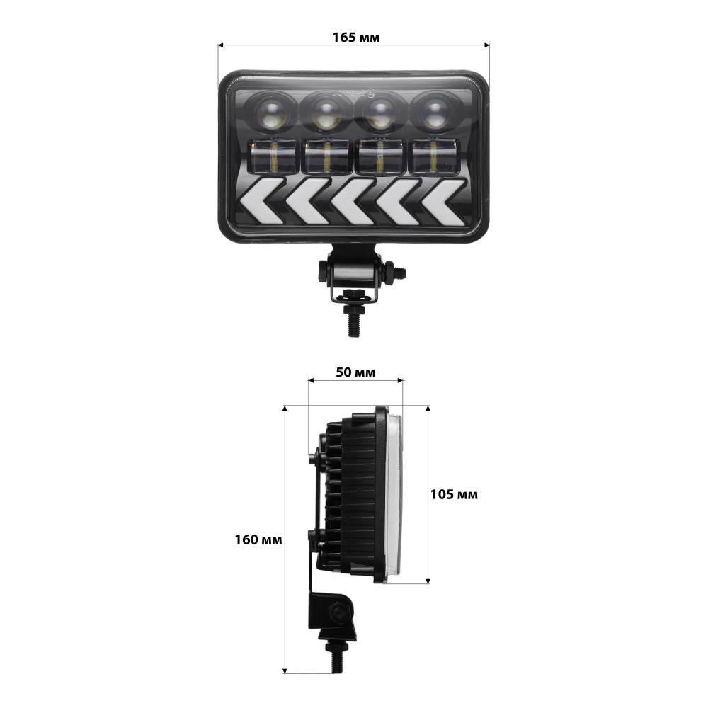 Комплект светодиодных фар AllLight JR-5-40W ближний/дальний с DRL и поворотником (2 шт)