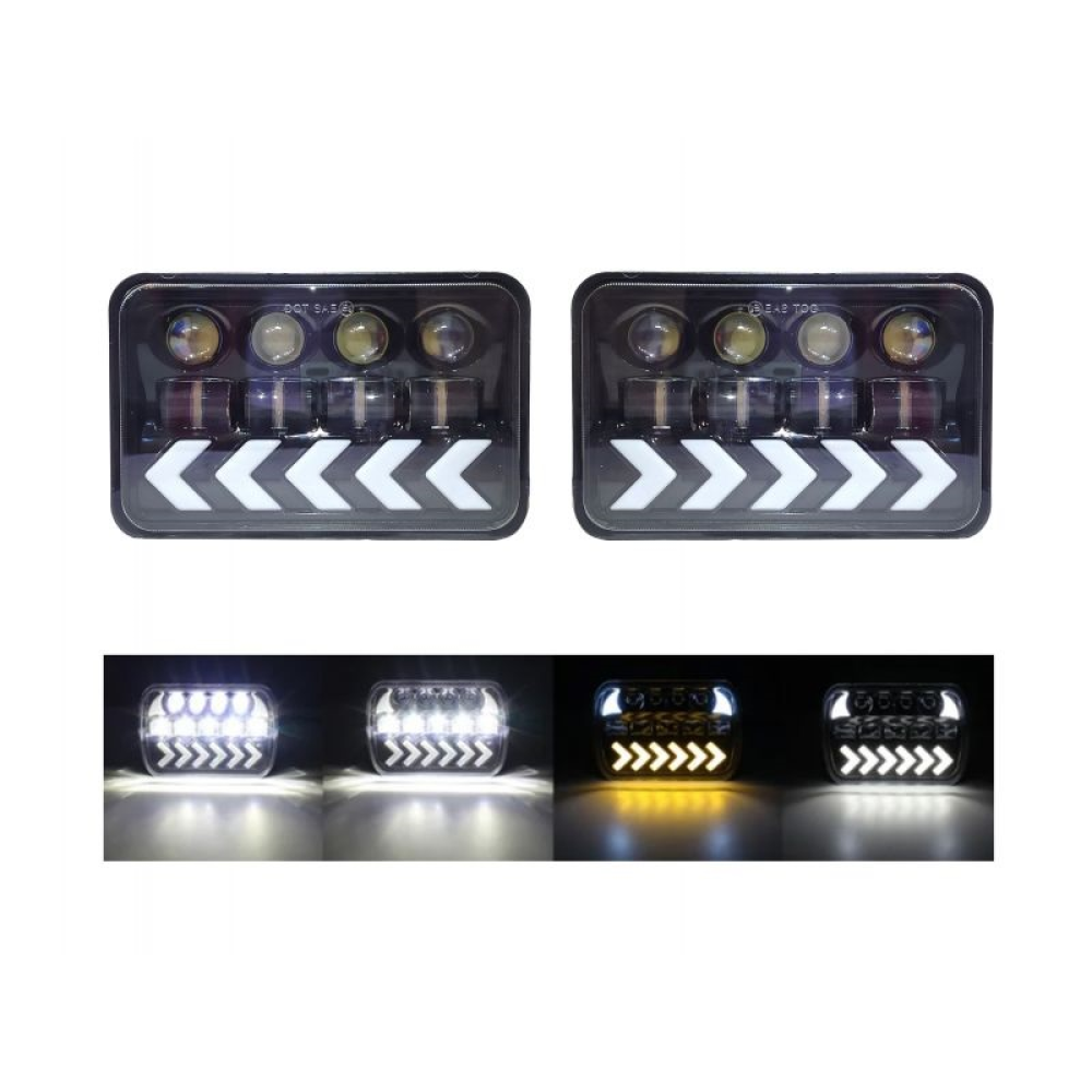 Комплект светодиодных фар AllLight JR-5-40W ближний/дальний с DRL и поворотником (2 шт)