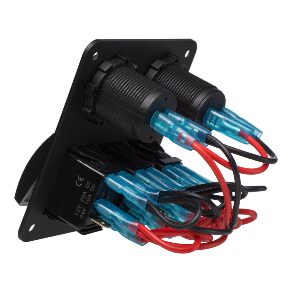 Блок переключателей HeadLight 3+2 синяя подсветка 12V