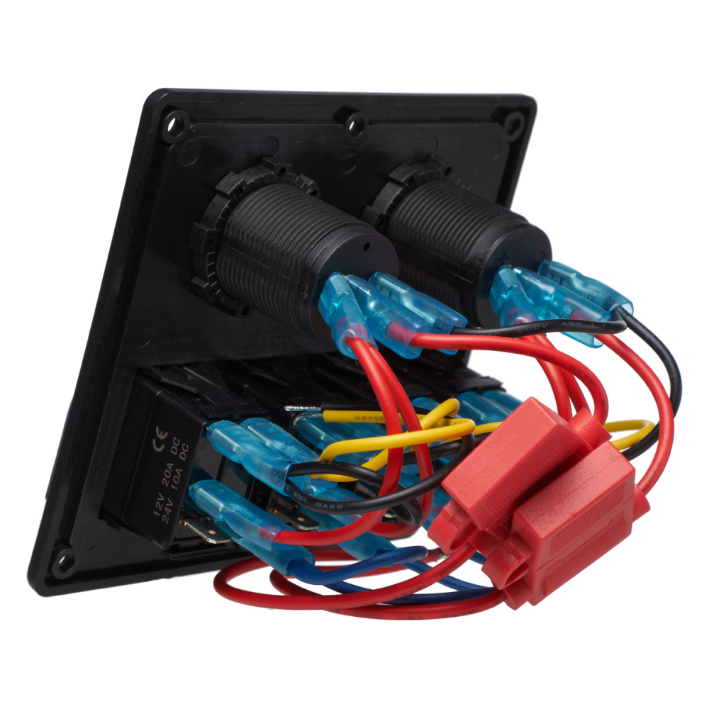 Блок переключателей HeadLight 4+2 синяя подсветка 12V