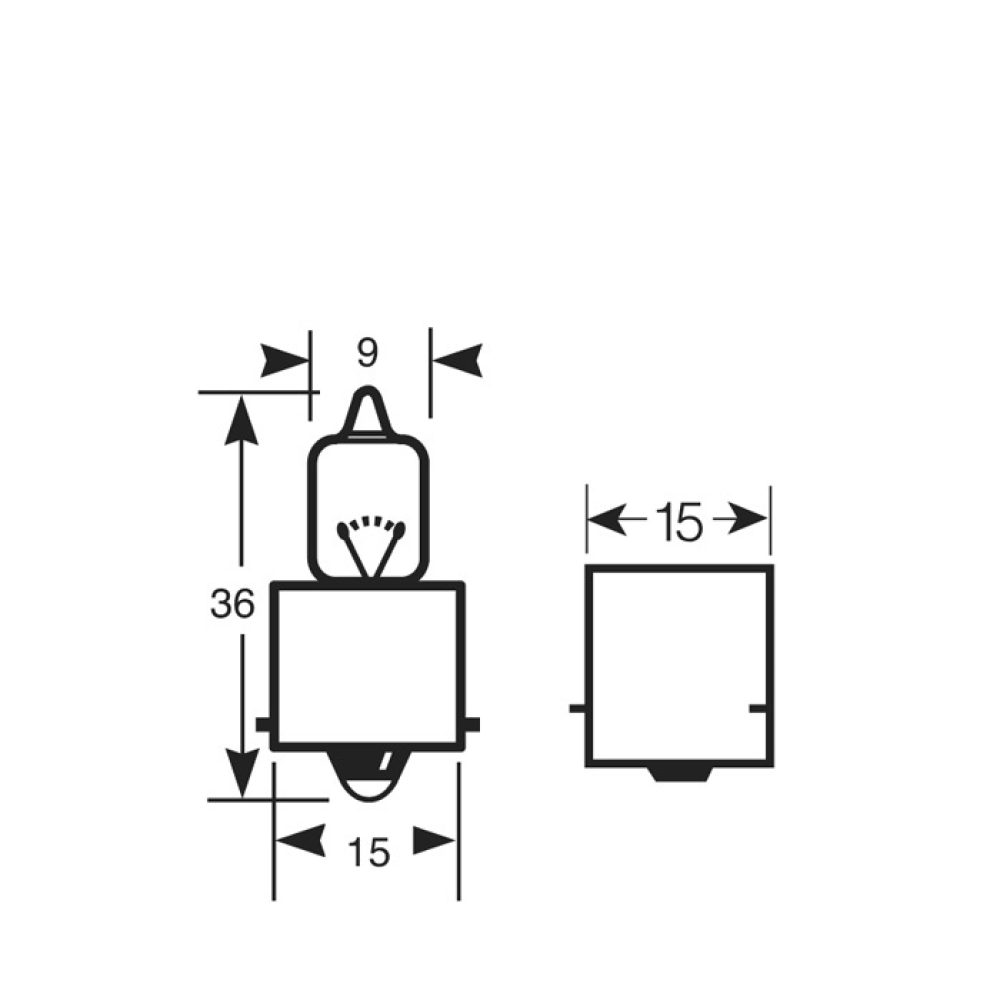 Вказівна галогенова лампа RING 795 12v 50w BA15S Halogen
