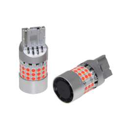 Комплект світлодіодних ламп LED Qline 7440 (W21W) Red CANBUS (2шт) 12V
