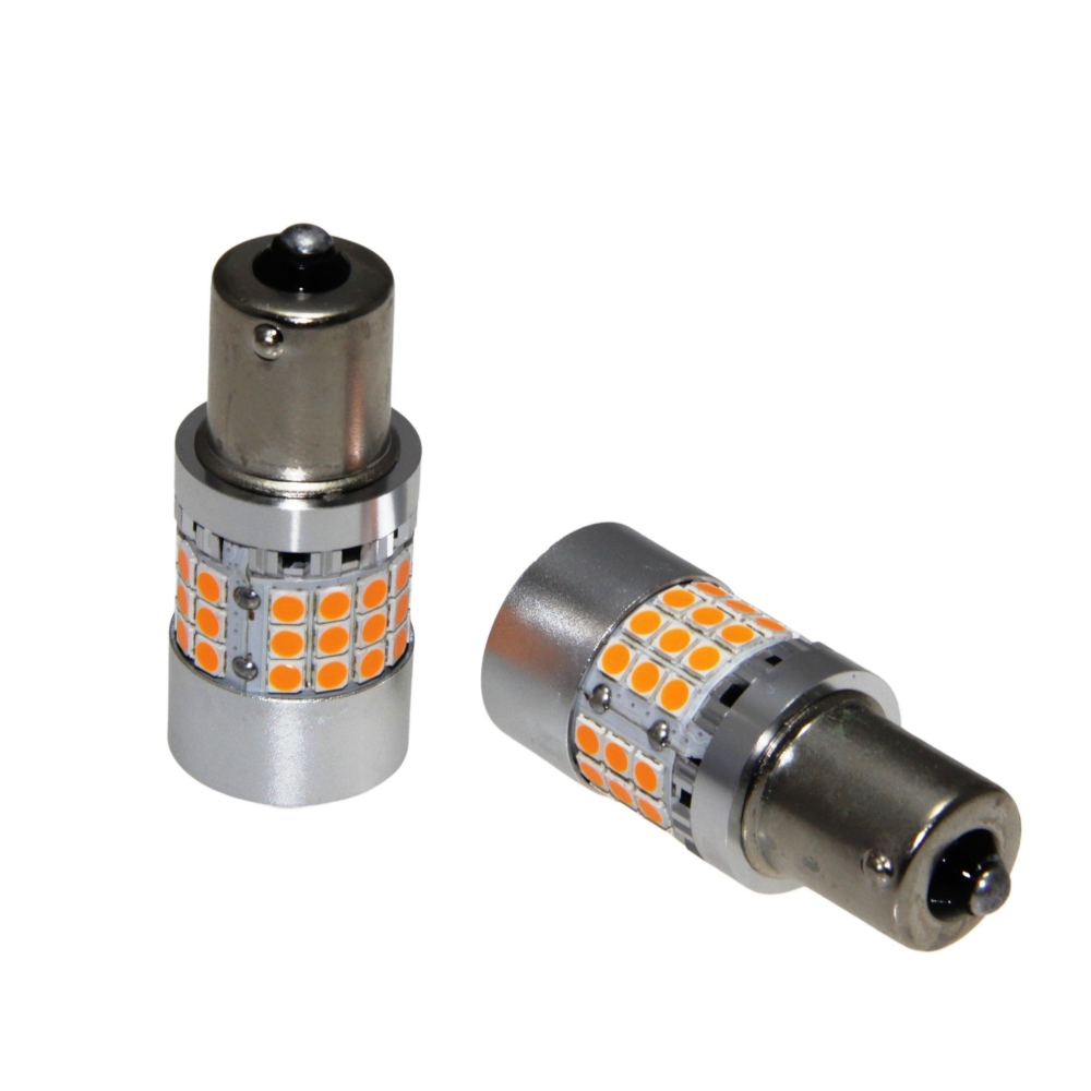 Комплект світлодіодних ламп LED Qline 1156 (P21W) Amber CANBUS BA15S (2шт) 12V