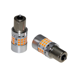 Комплект світлодіодних ламп LED Qline 1156 (P21W) Amber CANBUS BA15S (2шт) 12V
