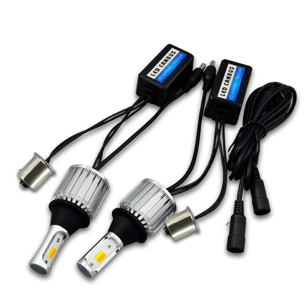 Ходові вогні BAXSTER DRL + поворот Cob Light P21W BAU15S 12V