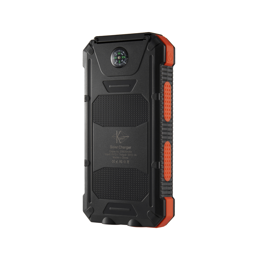 УМБ PowerBank із сонячною панеллю, повербанк КВАНТ SC17-2 20000mAh