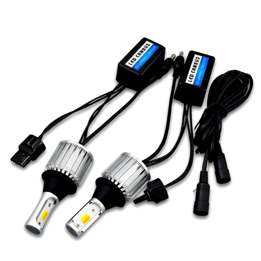 Ходові вогні BAXSTER DRL + поворот Cob Light W21W W3X16d 12V