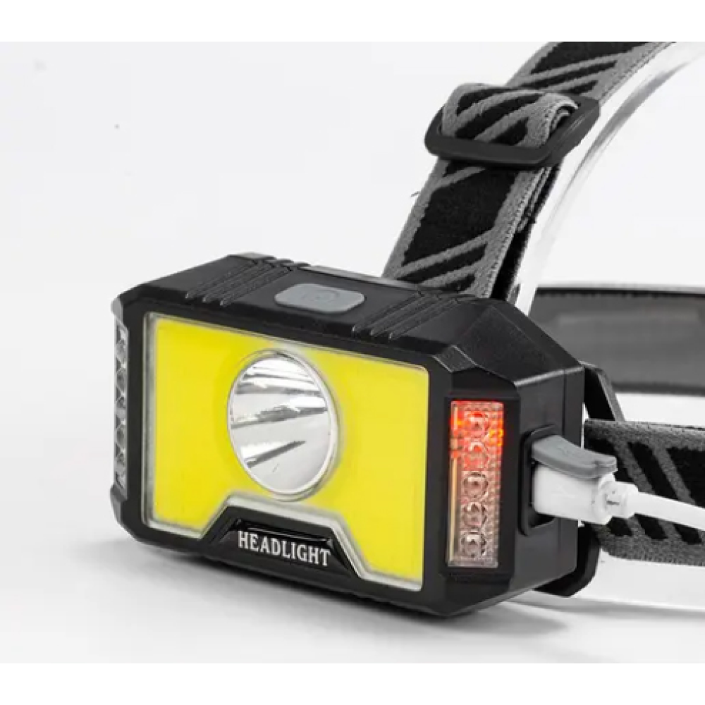 Фонарь аккумуляторный налобный SL-13 3W+COB10W