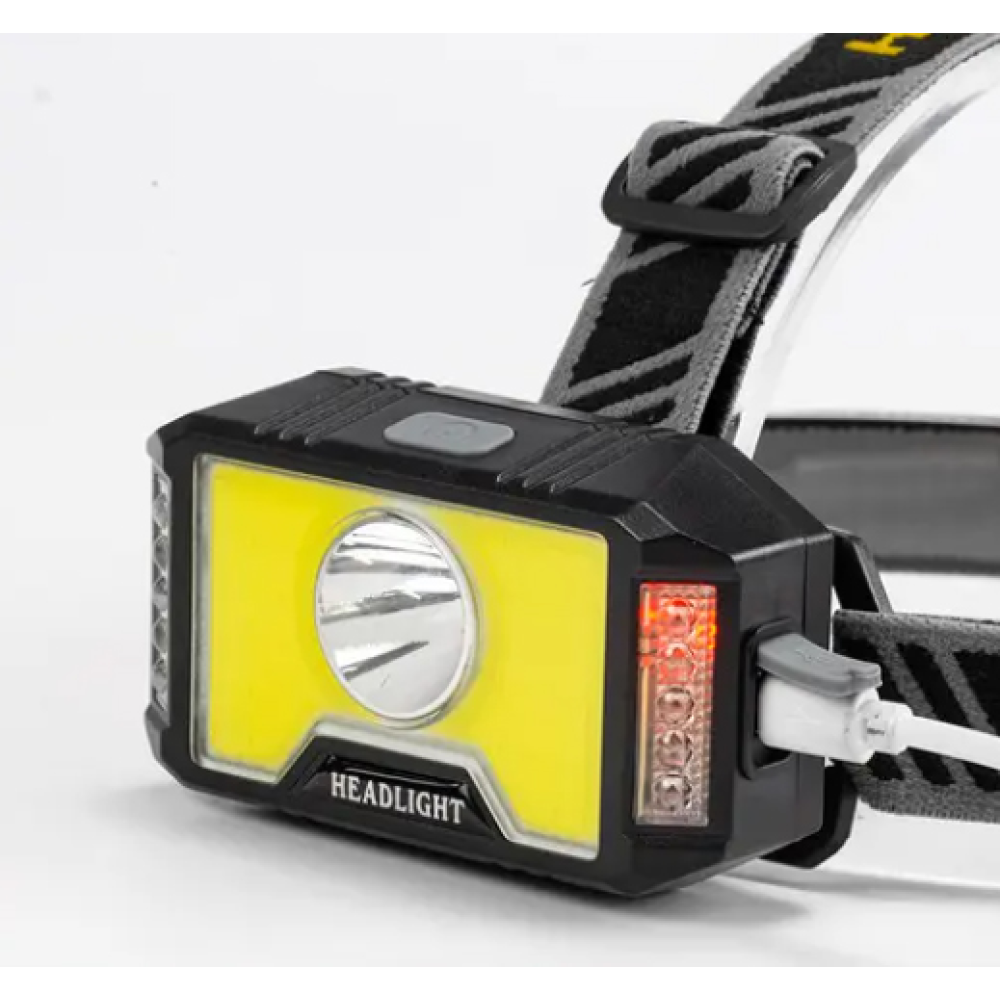 Фонарь аккумуляторный налобный SL-13 3W+COB10W