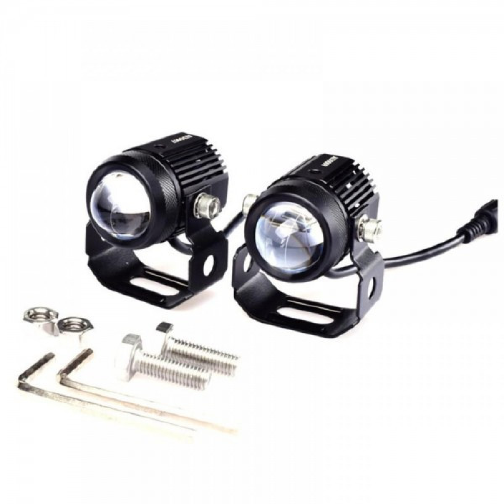 Лазерна фара (Bi) 40W (W/Y) (MINI) 8-80V корпус IP 68 (к-т 2шт) Лазерні фари для позашляховиків