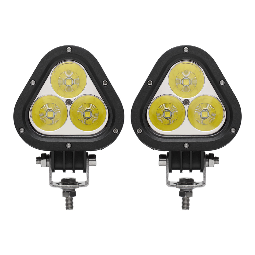 Комплект світлодіодних LED фар JR-35W CREE chip направлене світло трикутна (SPOT+FLOOD) 12/24V