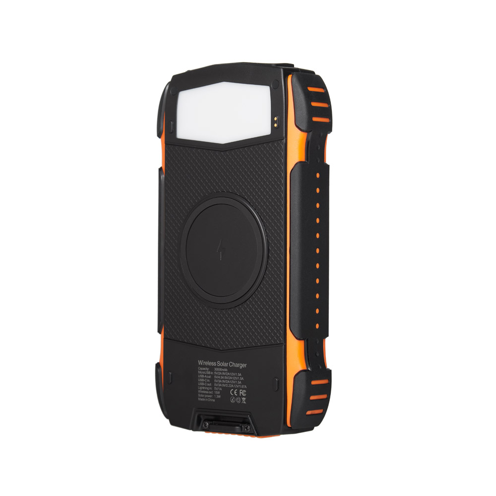 УМБ PowerBank із сонячною панеллю, повербанк КВАНТ WSC26/6 30000mAh + 6 panels