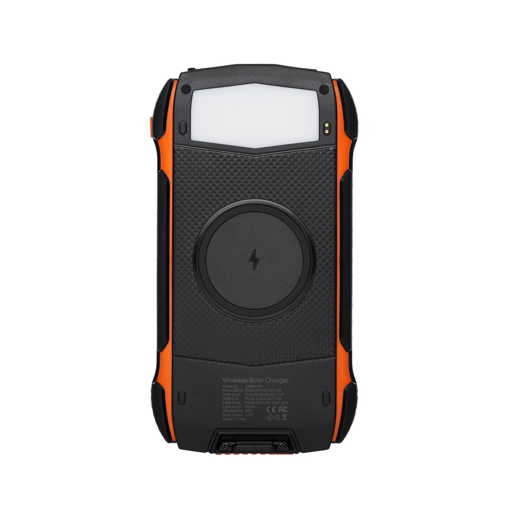 УМБ PowerBank із сонячною панеллю, повербанк КВАНТ WSC26/3 30000mAh + 3 panels