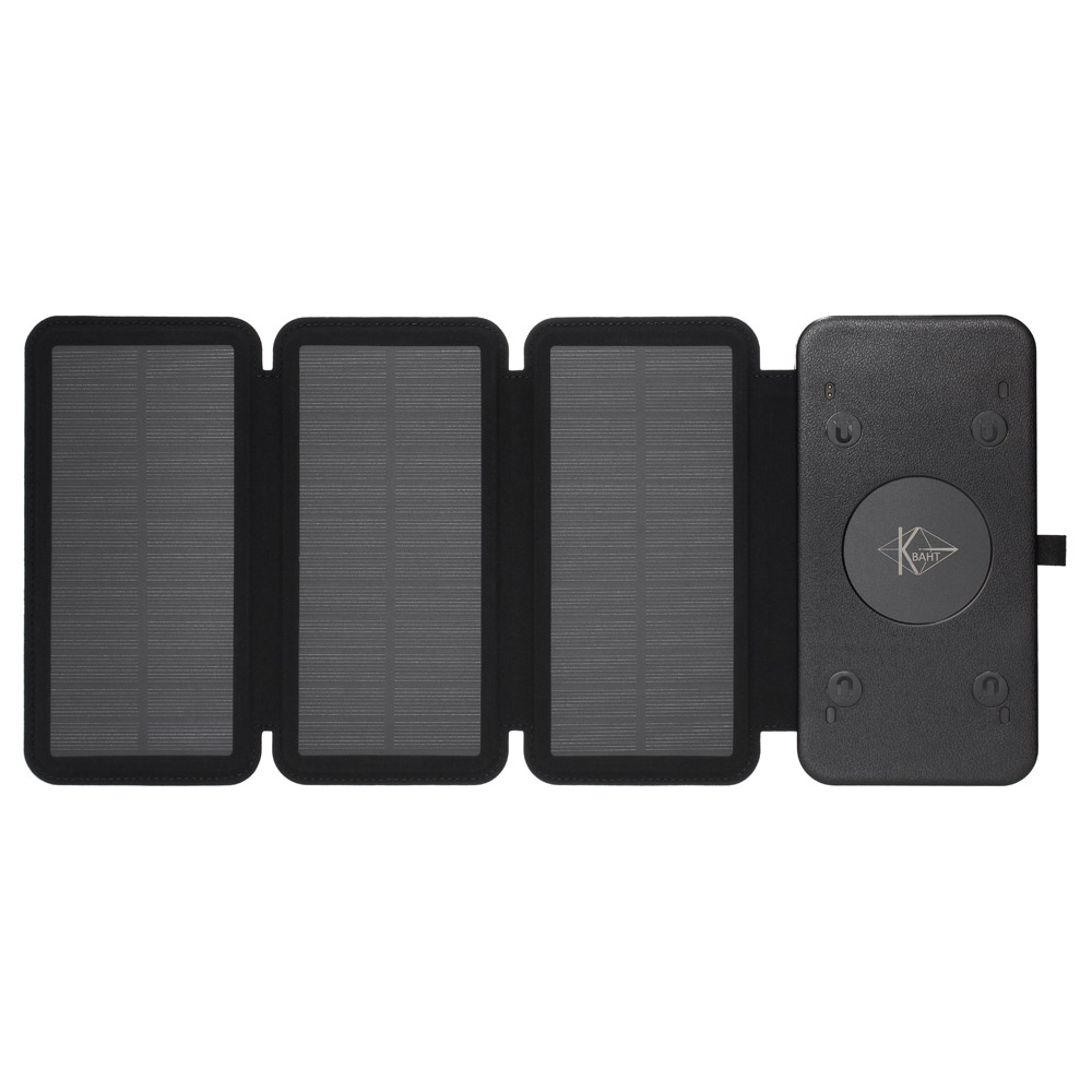 УМБ PowerBank із сонячною панеллю, повербанк КВАНТ WSC26/3 30000mAh + 3 panels