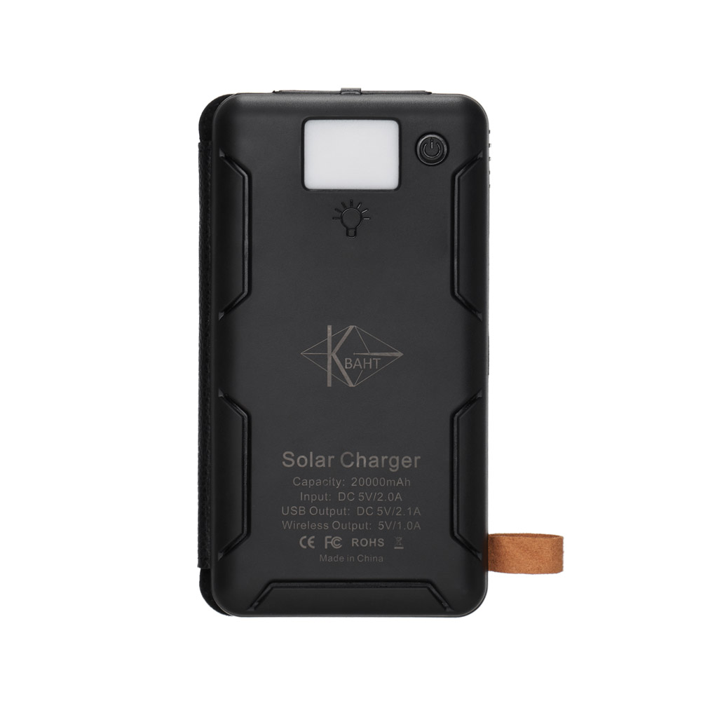 УМБ PowerBank із сонячною панеллю, повербанк КВАНТ WSC15/1 20000mAh + 1 panel