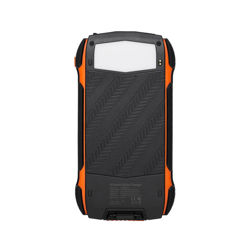 УМБ PowerBank із сонячною панеллю, повербанк КВАНТ SC26/4 20000mAh + 4 panels