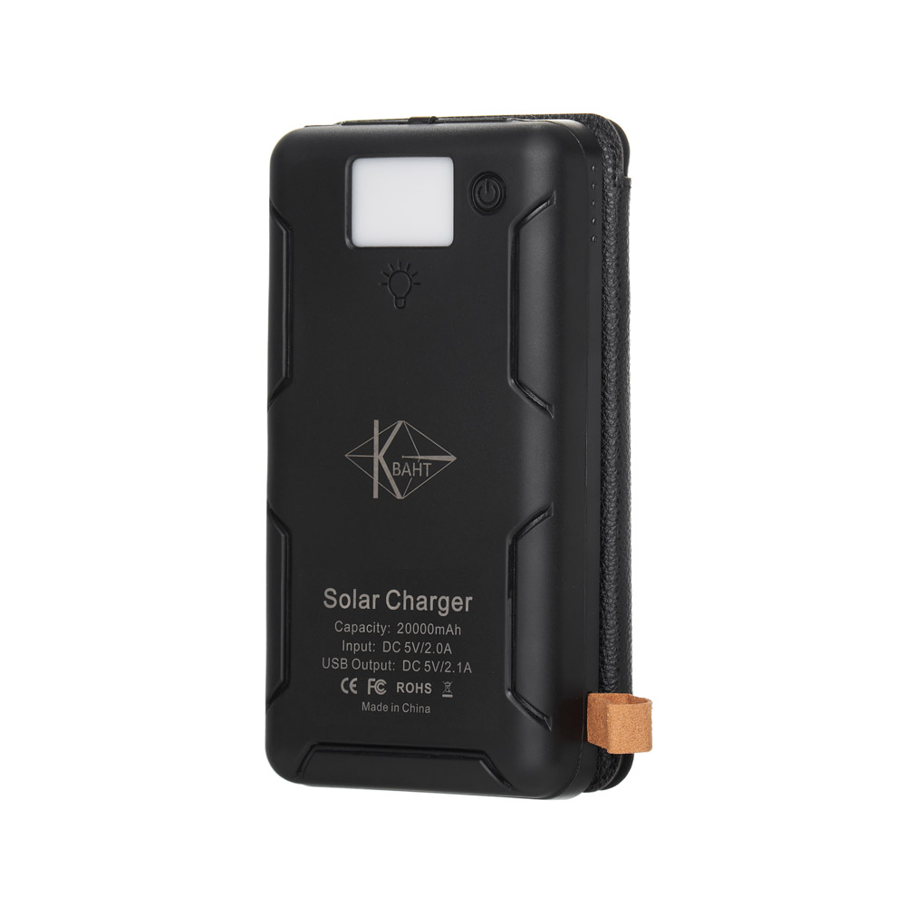 УМБ PowerBank із сонячною панеллю, повербанк КВАНТ SC15-3 20000mAh
