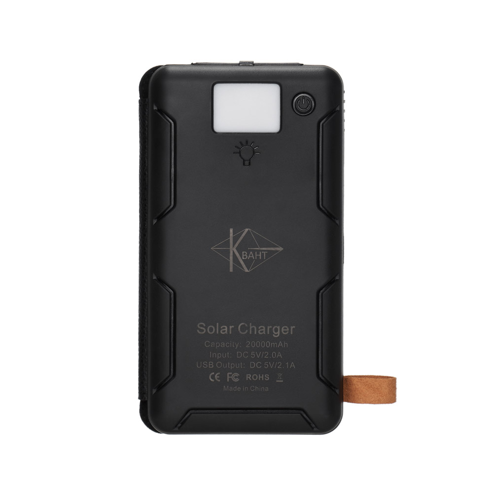 УМБ PowerBank із сонячною панеллю, повербанк КВАНТ SC15-1 20000mAh
