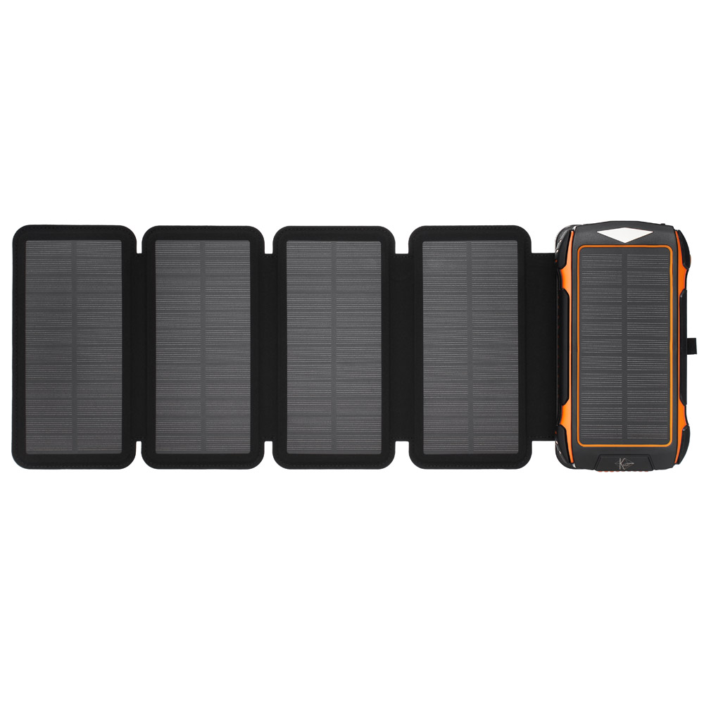 УМБ PowerBank із сонячною панеллю, повербанк КВАНТ WSC26/4 30000mAh + 4 panels