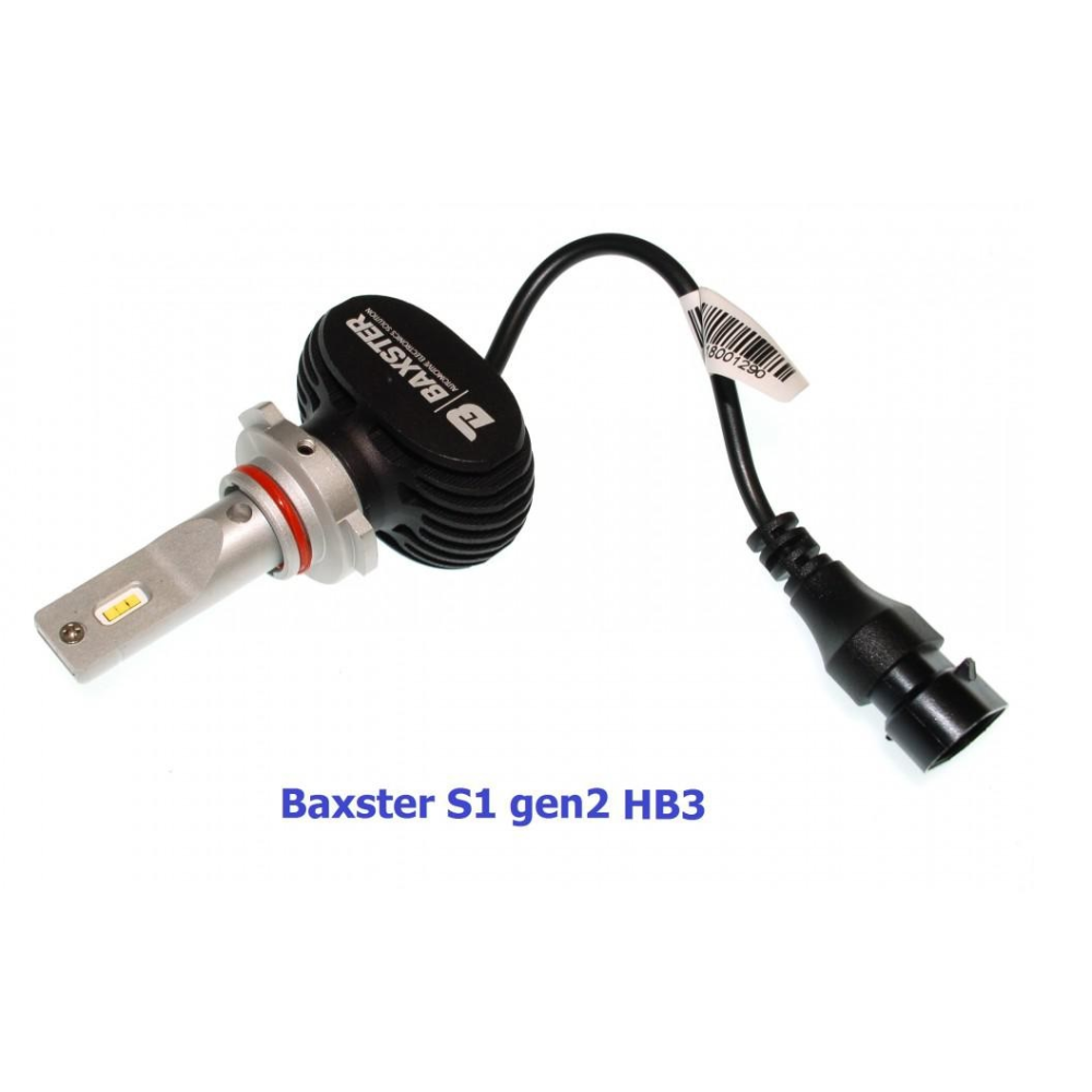 Комплект LED ламп BAXSTER S1 gen2 HB3 6000K 4000lm с радиатором