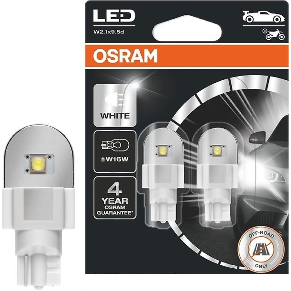 Автолампа диоды OSRAM 921DWP-02B LEDriving SL W16W T15 12V W2.1X9.5d 6000K 2pcs. blister
