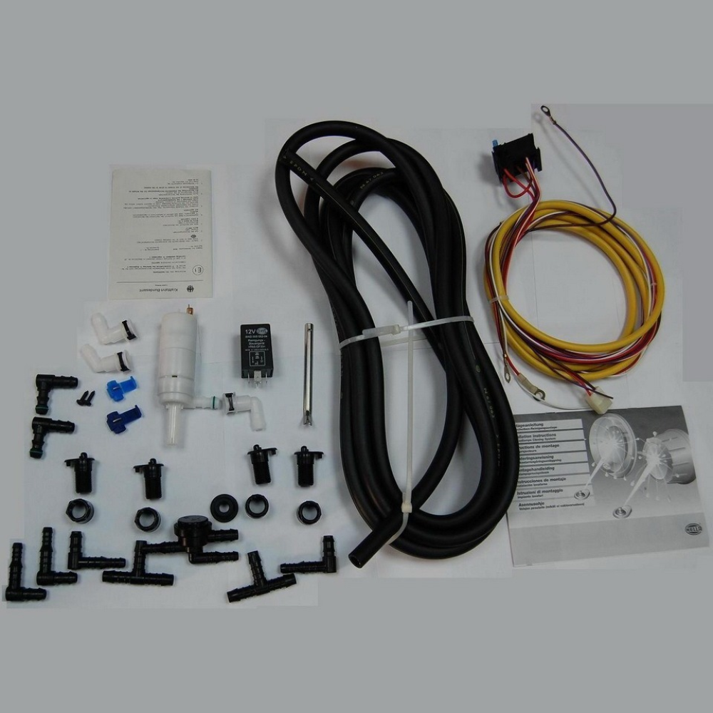 Омыватель фар с фиксированной форсункой Hella 8WS008549001 D 90мм/100мм (комплект)