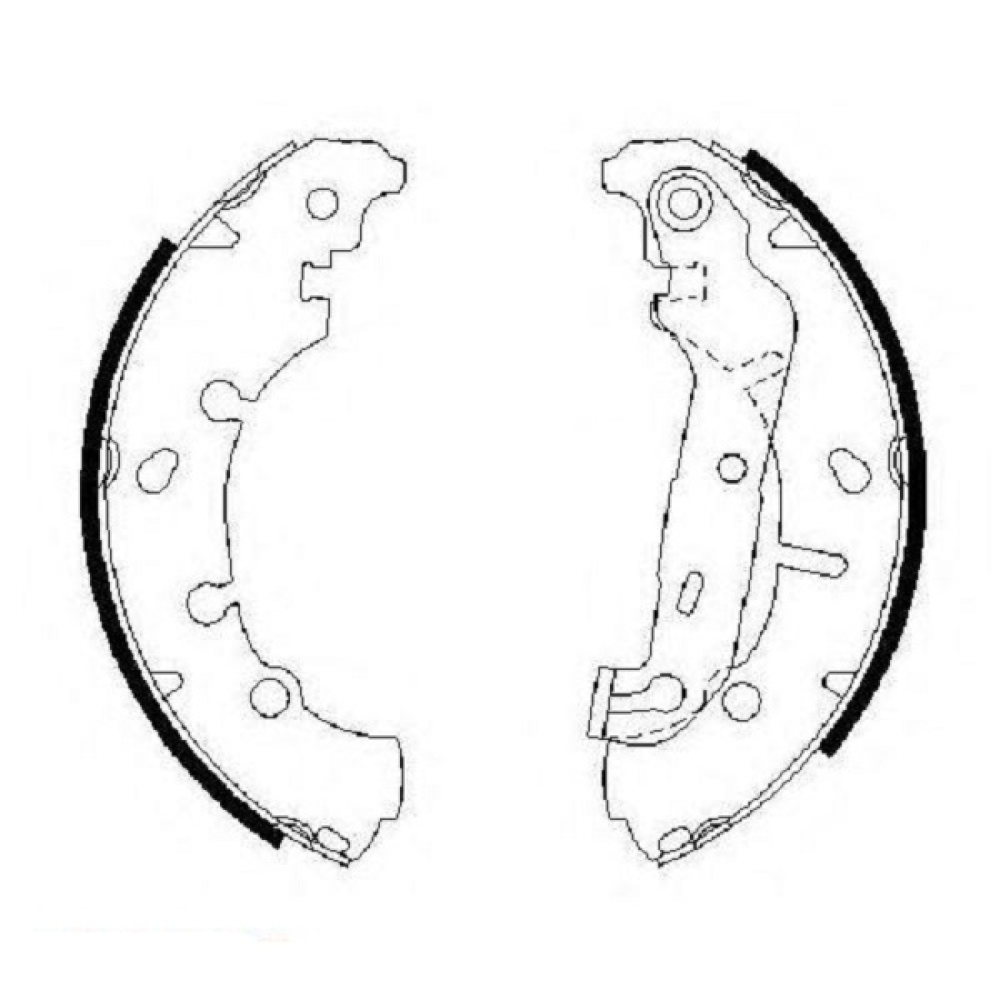 Тормозные колодки Bosch барабанные задние FORD Fiesta/Puma/Ka/MAZDA 2 -07 0986487599