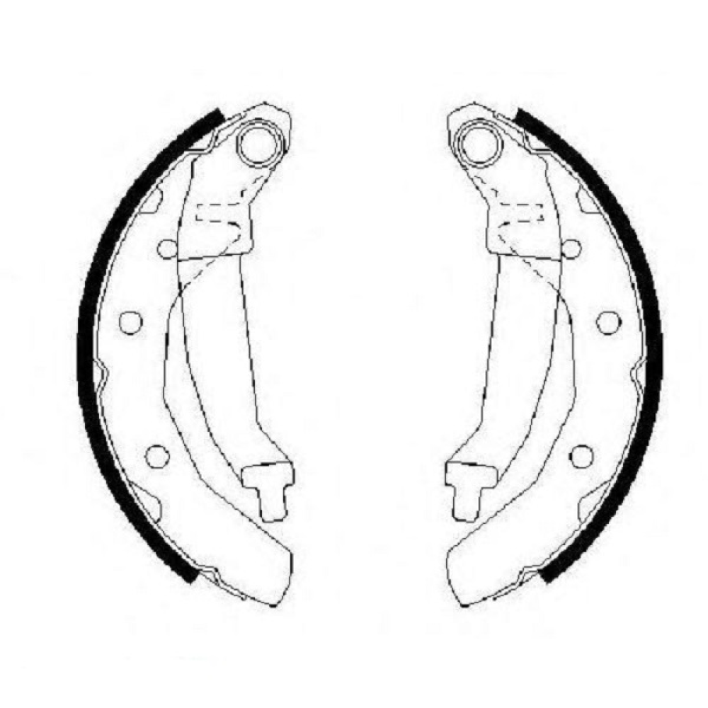 Тормозные колодки Bosch барабанные задние DAEWOO Matiz -05 0986487628