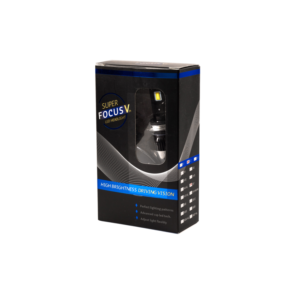 Комплект LED ламп HeadLight FocusV H4 (P43t) 40W 12V з активним охолодженням