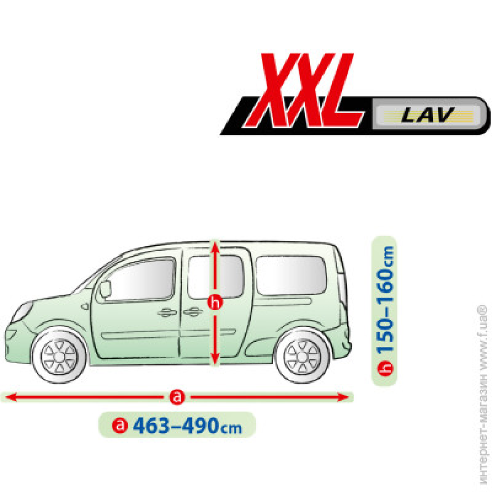 Тент Джип/Мінівен 490х160х145 см (XXL) Mobile Garage LAV “KEGEL“ “5-4138-248-3020“