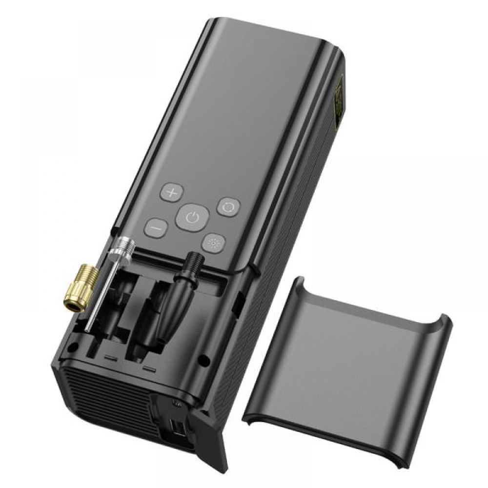 Компресор HOCO ZP7 12V/5000mAh/570г(без кабеля)/ліхтар/10,3бар/65x56x176мм