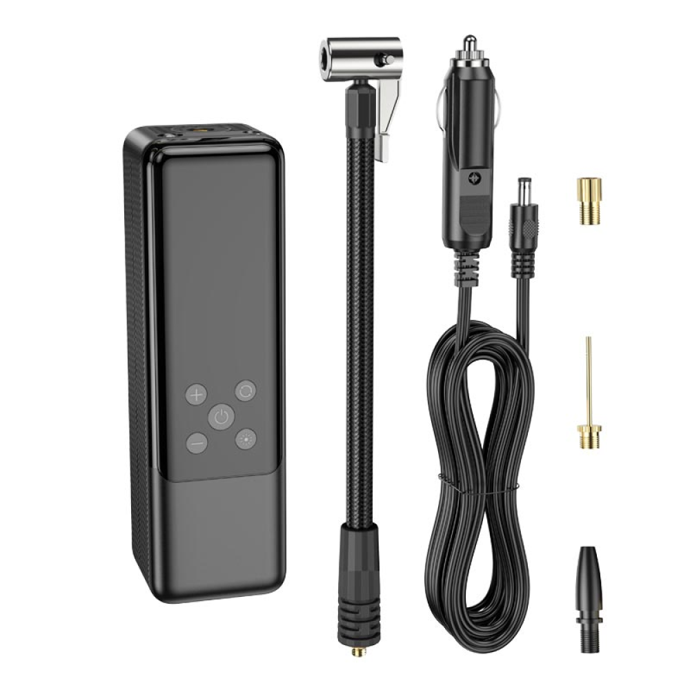Компресор HOCO ZP5 12v/кабель 3м/510г(без кабеля)/ліхтар/3,5 бар/52x52x171мм