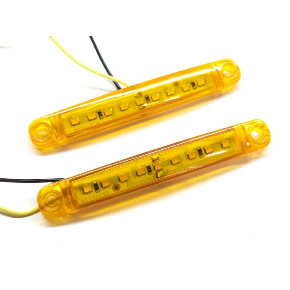 Габарит - помаранчевий - 100х15мм - 12/24V Led 9 діодів - BD-0003A (5шт)