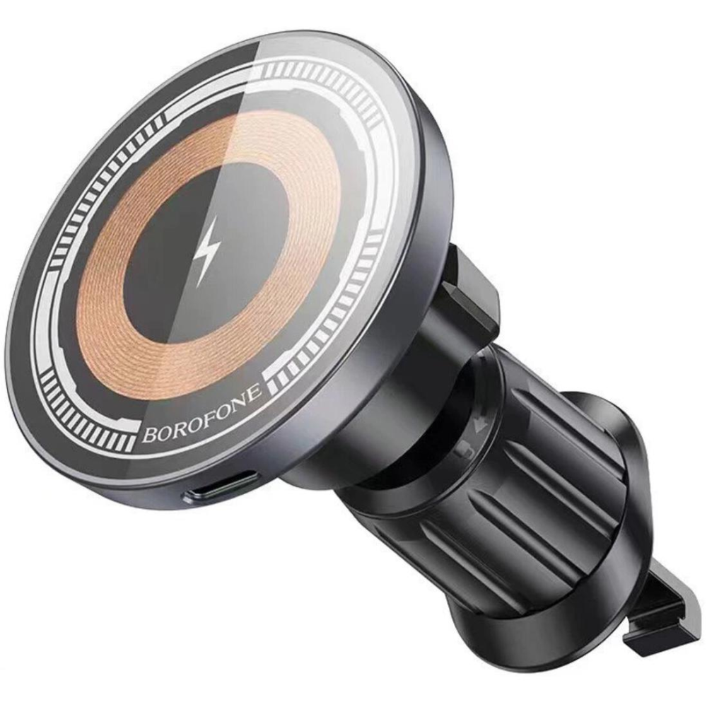Автотримач з бездротовою зарядкою Borofone BH211 MagSafe, Q15W (гачок)