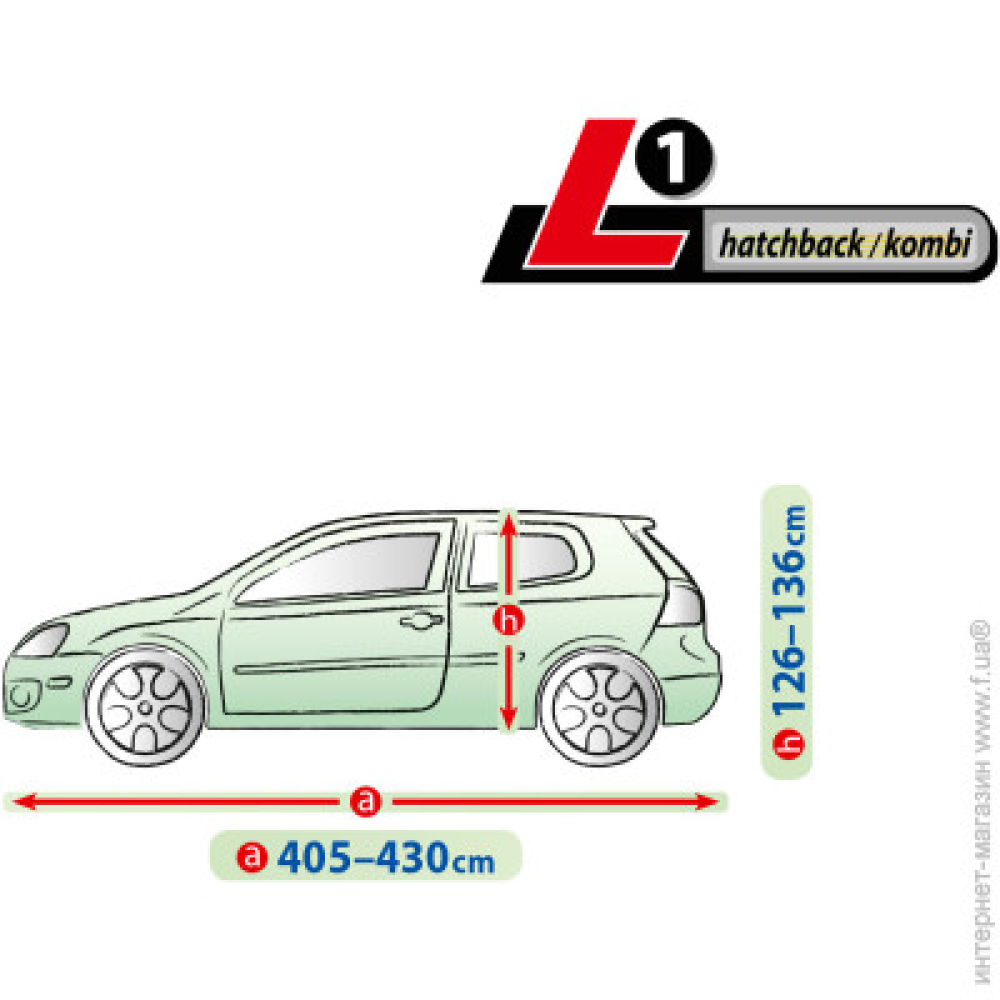 Тент Хетчбек 430х148x136 см (L1) Membrane Garage, Hatchback/Kombi “KEGEL“ “5-4727-248-3050“ (мішок)