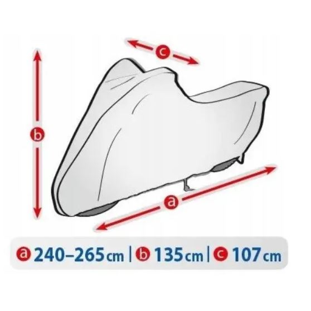 Тент на мотоцикл 240-265х135х107 см (XL) Basic Garage “KEGEL“ 5-4176-248-3020