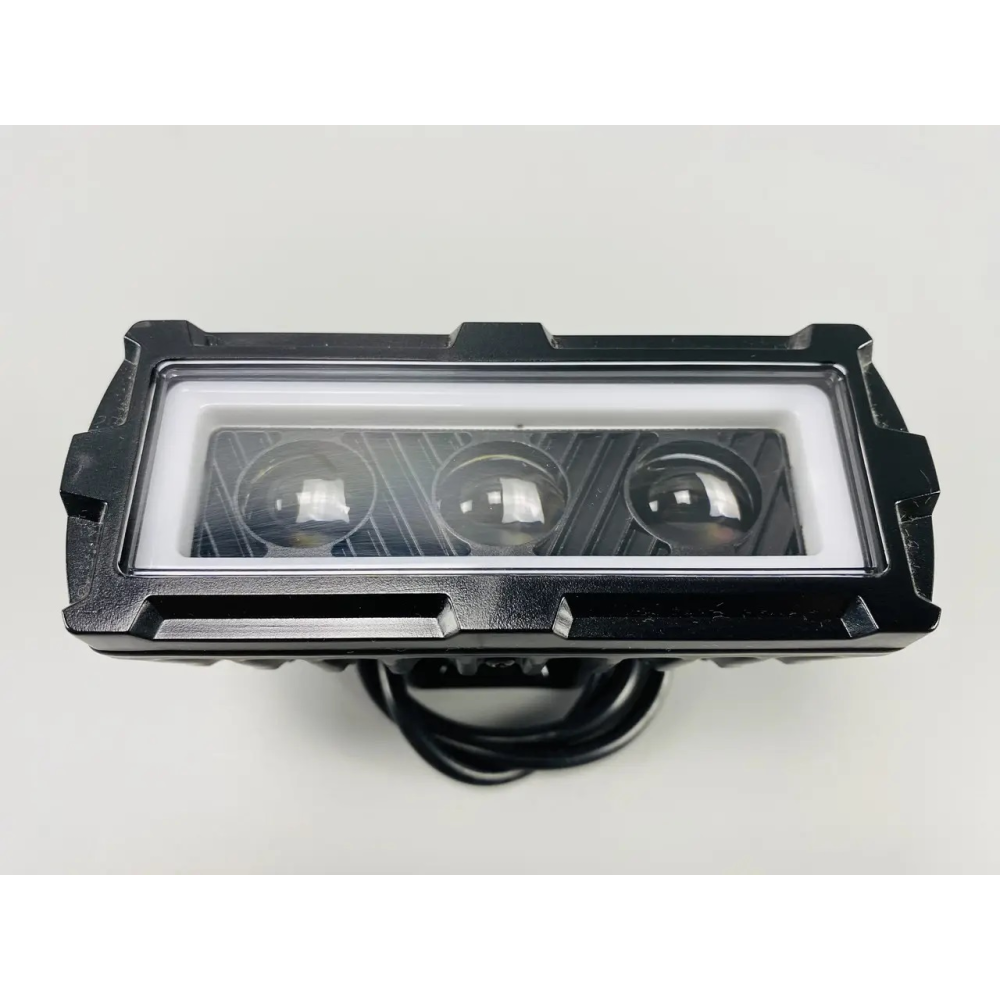 Фара-LED Прямокутник 40W 125*50*55mm 3 LED CHIP 3D ЛІНЗА 9-32V 6000К IP67 LED CHIP 3030 W16