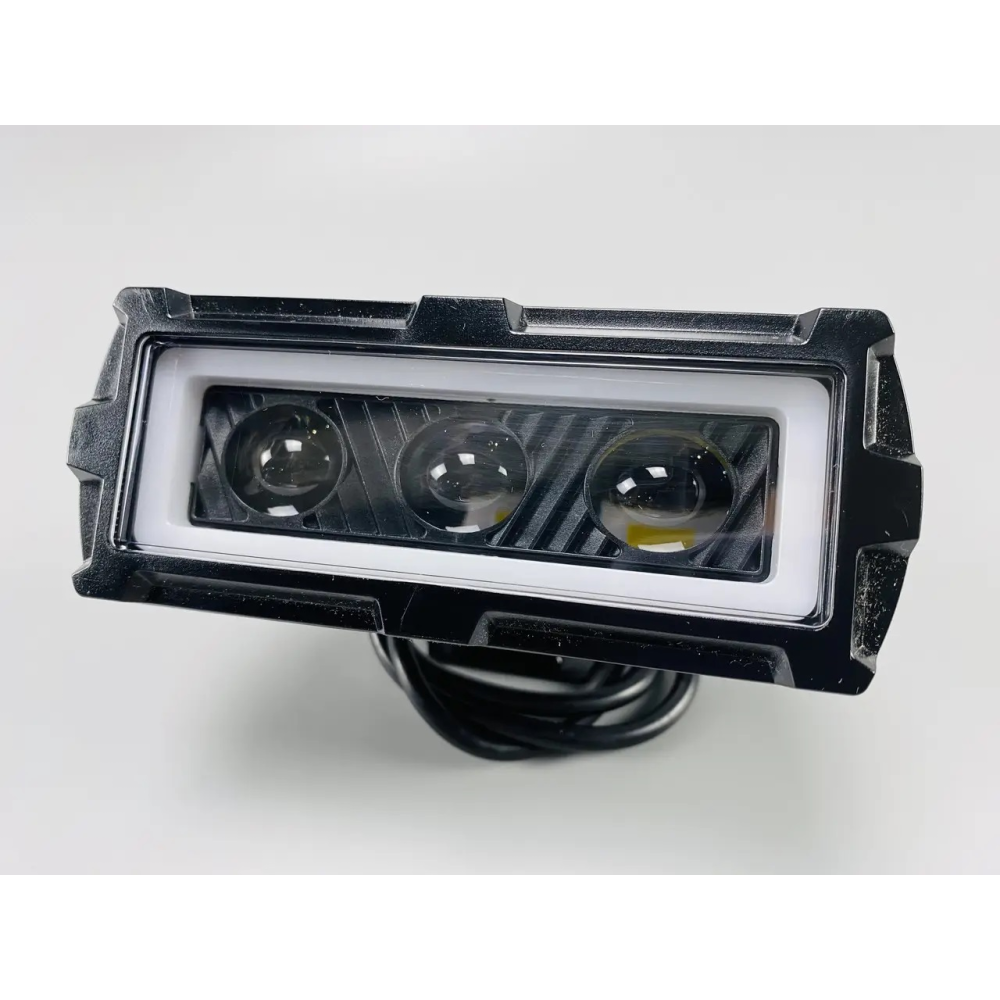 Фара-LED Прямокутник 40W 125*50*55mm 3 LED CHIP 3D ЛІНЗА 9-32V 6000К IP67 LED CHIP 3030 W16