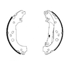 Тормозные колодки Bosch барабанные задние FORD Transit Connect 1,8 “02 0986487667