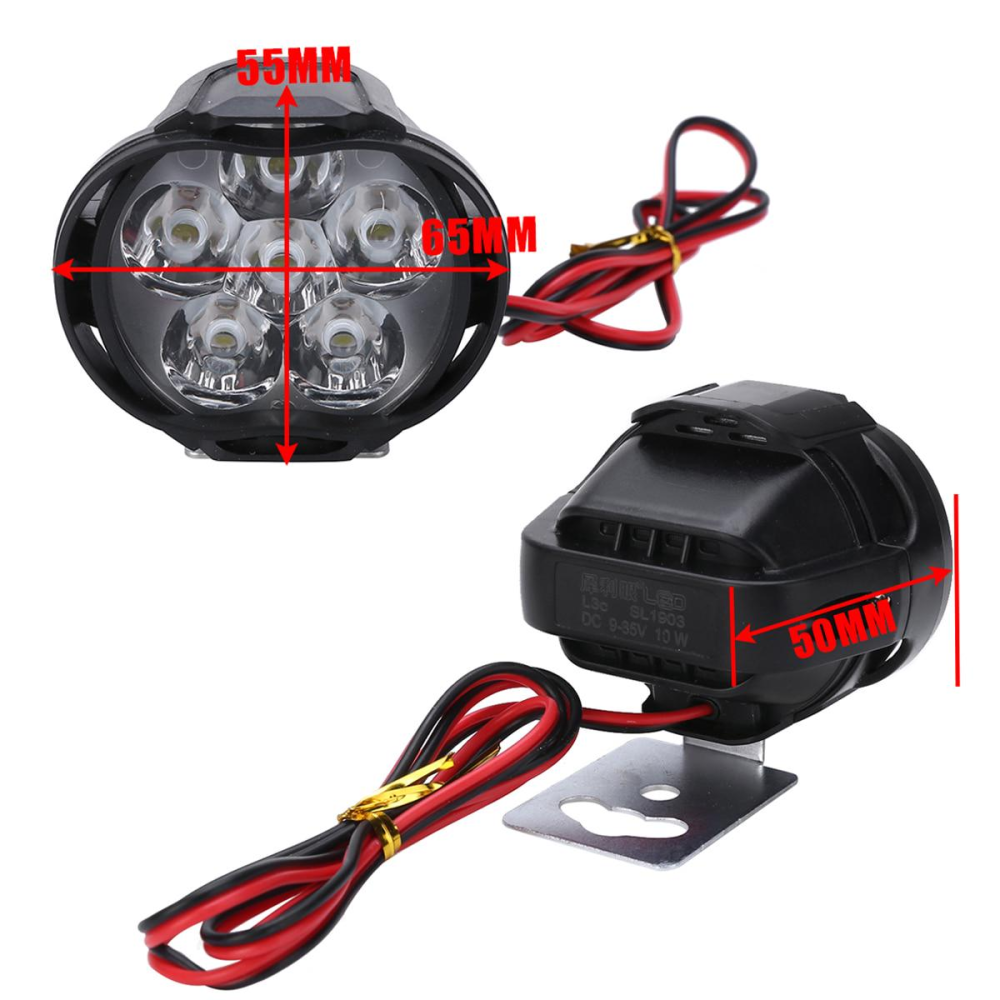 Фара-LED Круг-міні 10W (1W*6) 12V 50*55*95mm Дальнє (1шт) (пластик.корпус) ORL-G098