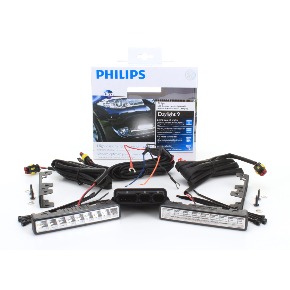 Денні ходові вогні PHILIPS LED DRL 6000К DayLight 9 діодів 12831WLEDX1