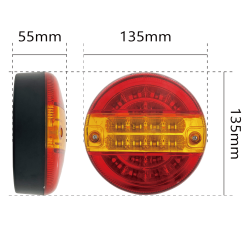 Задній ліхтар Круглий 12-24V 26LED 55*135*135мм WD-6007