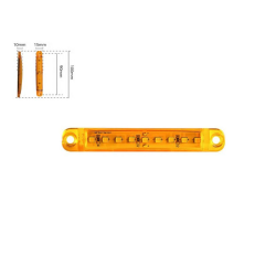 Габарит - помаранчевий - 100х15мм - 12/24V Led 9 діодів - BD-0003A (5шт)