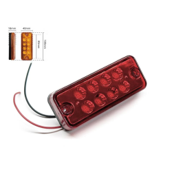 Габарит - червоний - 100х40*18мм - 12/24V Led 8 діодів - “LED Side Lamp“ BD-0001R (2шт)