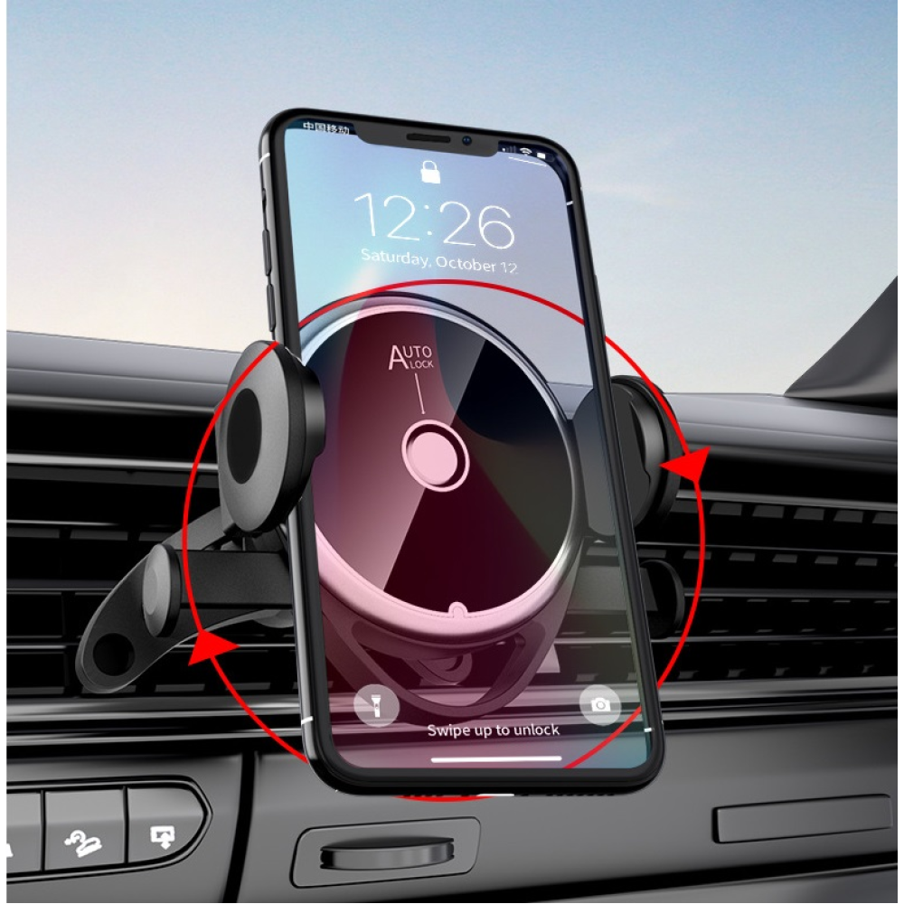 Автотримач для телефону затискач D215XZ (зажим крюк с упором)
