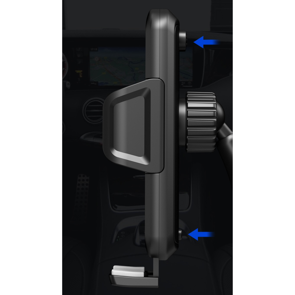 Автотримач для телефону затискач “H-11“ жорстка ніжка Black-Grey