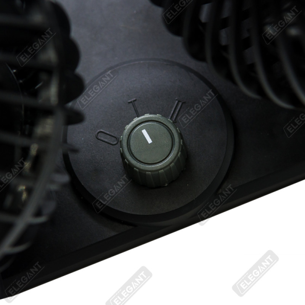 Вентилятор подвійний 12V на підставці скотч “4 дюйми“ “Elegant“ 101 552 Дві швидкості