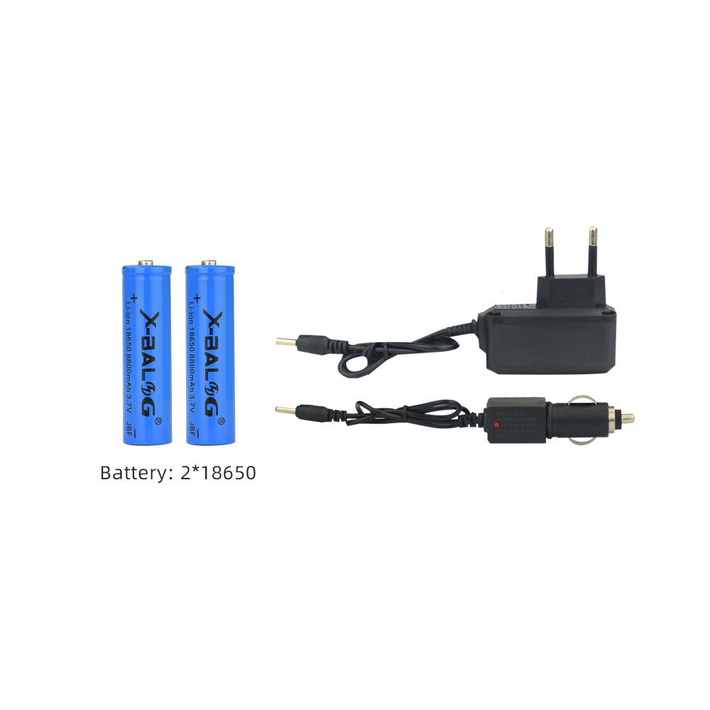 Ліхтарик налобний X-Balong BL-3860-1, 4 режима, T6+4 LED, Акумулятор: 2*18650